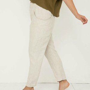 Elizabeth Suzann Clyde Work Pants 000-R Natural Linen